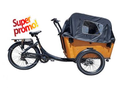 sunrider85 promo Vélo à assistance électrique Triporteur Cargo Superior 3 20" avant - 26" arrière Couleur Noir Brun