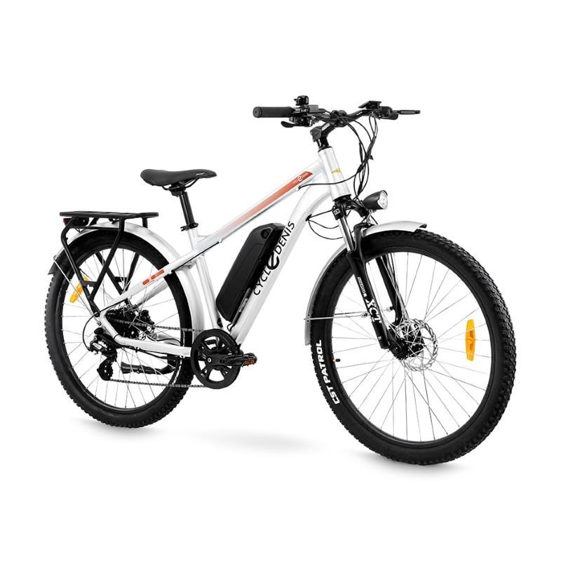 sunrider85 vélo à assistance électrique vtc cycle denis trekker gris et noir