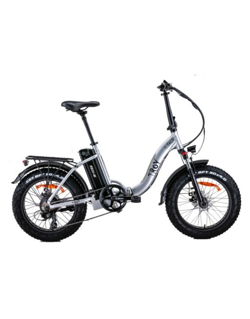 sunrider85 vélo à assistance électrique cycle denis diablo fatbike pliant 20" noir et gris