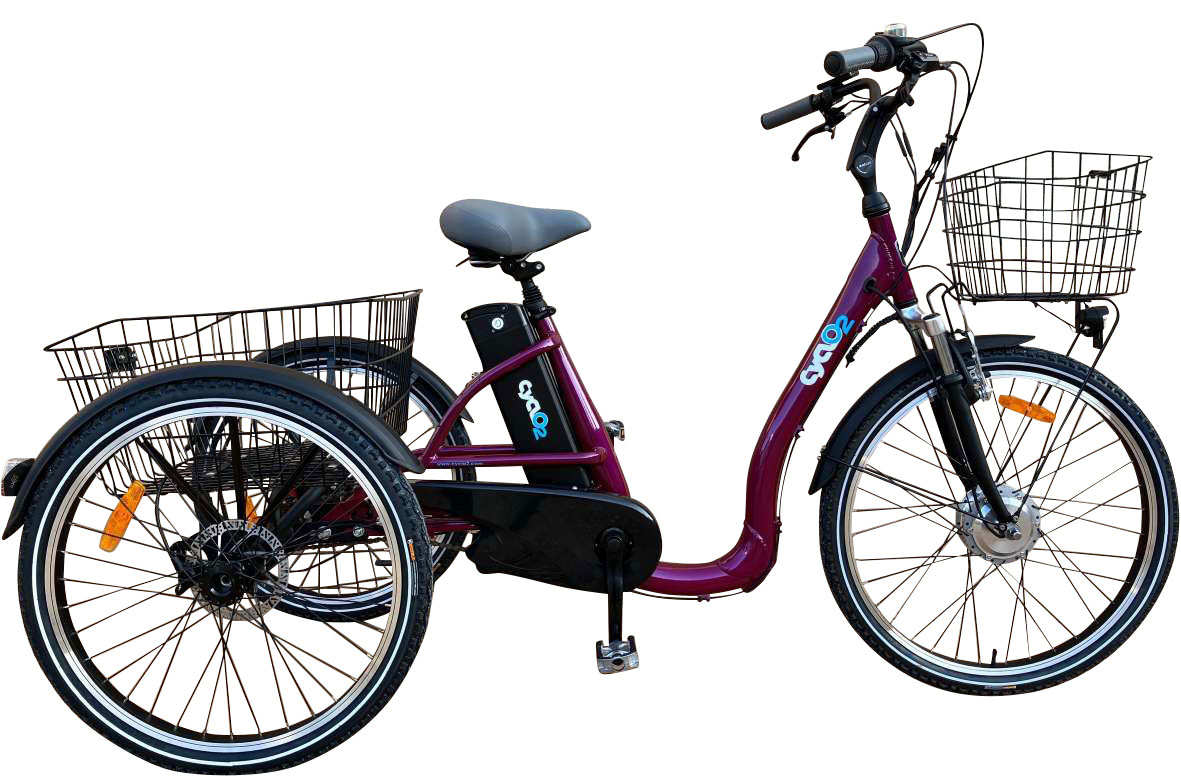 sunrider85.fr sunrider85 sunrider Vélo à assistance électrique Cyclo2 Comfort 26" + couleur grenat